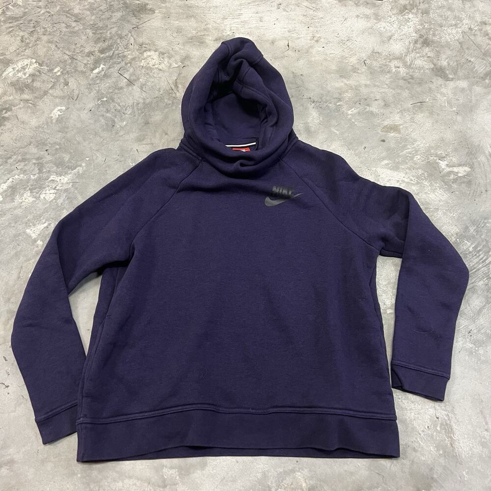 Nike Women's Purple Rally Sportswear Hooded Sweater 828601-524 Sz M